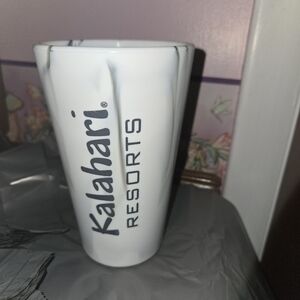 Kalahari Resorts White and Black Tumbler